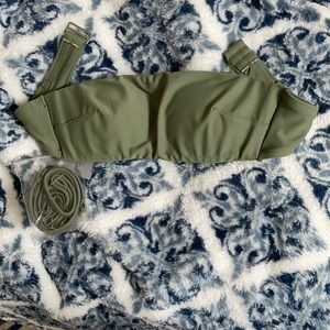 Aerie Swimsuit Bandeau in olive
